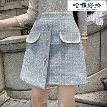 小香風格子半身裙女秋冬高腰傘裙中長款包臀a字裙針織裙垂感長裙 歷史價格詳細信息