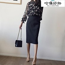 女生 職業裙 女 裙 秋 新款 直筒 西裝 半身裙  後開叉 高腰 A字裙 百搭 顯瘦 包臀裙 其他-伽美服飾 歷史價格詳細信息