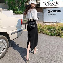 004開叉復古設計感小眾牛仔裙女2022春夏季直筒新款半身裙 歷史價格詳細信息