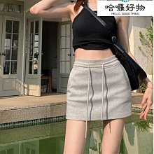 運動休閒a字短裙女夏季綠色裙子半身裙包臀裙小個子半裙超火褲裙-哈囉好物 歷史價格詳細信息