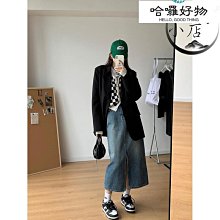 法式高腰牛仔半身裙女 2024年夏季新款 辣妹a字設計感半身裙短裙包臀裙子 歷史價格詳細信息