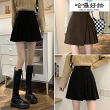 毛呢百褶裙 半身裙 短裙 A字裙 學生高腰彈力打底裙 毛呢裙子女 C5309 歷史價格詳細信息