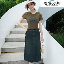 休閒長款短袖條紋針織連衣裙2024新款女夏季裙子寬鬆顯瘦包臀長裙 歷史價格詳細信息