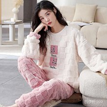 （新款 ）珊瑚絨睡女連帽秋冬保暖加厚睡可外穿甜美草莓法蘭絨睡袍浴袍 睡珊瑚絨睡 歷史價格詳細信息