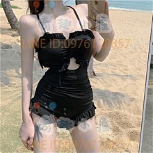 連身泳裝女夏超仙遮肚顯瘦溫泉游泳衣保守學生甜欲風泳衣 歷史價格詳細信息