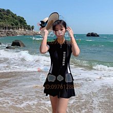 連身泳裝女夏超仙遮肚顯瘦溫泉游泳衣保守學生甜欲風泳衣 歷史價格詳細信息