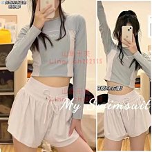 兩件套泳衣女泡溫泉分體保守遮肚顯瘦新款ins風純欲運動泳衣藍色裙式學生潛水 浮潛服專業訓練泳衣 歷史價格詳細信息