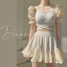 泳衣女夏分體式保守學生兩件套2022年新款胖mm遮肚顯瘦大碼遊泳衣 歷史價格詳細信息