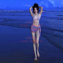 二三件式 ins風比基尼三件套罩裙夏季新款度假風性感分體泳衣度假沙灘女裝 歷史價格詳細信息