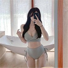 韓國復古-高腰泳裝 削肩泳裝 小胸最愛 韓國泳裝 保守學生泳衣 溫泉比基尼 歷史價格詳細信息