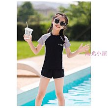 速乾保暖兩件式兒童遊泳衣長袖長褲女孩女童中大童連身專業防曬泳裝 歷史價格詳細信息