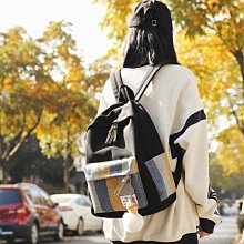 書包韓版高中大學生校園簡約百搭2023新款揹包燈芯絨雙肩包女ins 歷史價格詳細信息