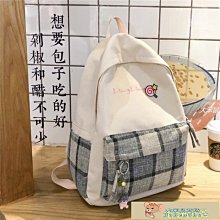 書包韓版高中大學生校園簡約百搭2023新款揹包燈芯絨雙肩包女ins 歷史價格詳細信息