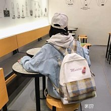 大學校園書包女韓版森系小清新初中生色簡約多層電腦雙肩背包 歷史價格詳細信息