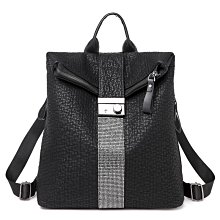 時尚軟皮雙肩包女潮2024新款質感小眾格子撞色背包女士背包 歷史價格詳細信息