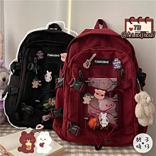 ins日系原宿暗黑風機能工裝帆布包女韓國百搭素色學生單肩斜背包-李李 韓國女裝 歷史價格詳細信息