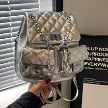 時尚百搭雙肩包/女士後背包 OL通勤小包/防潑水旅行包/幾何菱格反光休閒背包 韓版學生書包女/逛街包-陽光優選 歷史價格詳細信息