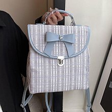 雙肩包女2024新款韓版潮牛津布小背包女士尼龍菱格車縫線時尚書包 歷史價格詳細信息