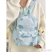 日系少女感雙肩包女可愛學生可愛卡通鯊魚背包帆布學生初中生書包外出斜背包-促銷 歷史價格詳細信息