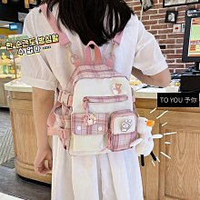 ins後背包 後背包女  日系包包 簡約包包 日系 古著感 學生書包 韓版chic毛絨絨軟妹可愛少女 後背包 背包 歷史價格詳細信息