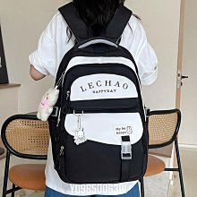 小清新拼色書包女夏初中生大容量雙肩包2021新款高中學生校園背包 歷史價格詳細信息