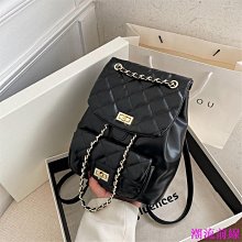 小香後背包 小香風包包 春夏白色後背包女潮高級感百搭鏈條背包ins小眾質感書包菱格後背包女新款潮高級感百搭鏈條背包ins-予你優選 歷史價格詳細信息