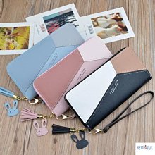 【熱賣精選】女士手拿包 拉鏈錢夾 錢包長款 女學生韓版拼接撞色流蘇百搭鉚釘手機包 手拿包 歷史價格詳細信息