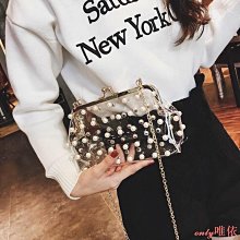 女生包包 女士包 透明時尚單肩斜挎包 2023新款簡約化妝包 手提包 歷史價格詳細信息