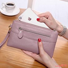 錢包女長款時尚歐美手拿包零錢包手抓包雙拉鏈軟皮手包 歷史價格詳細信息