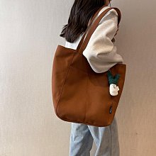 帆布包 大學生 上課包 韓版ins 慵懶風 大容量 單肩包 斜挎包 小眾款 字母刺繡 托特包 大包B037-陽光優選 歷史價格詳細信息