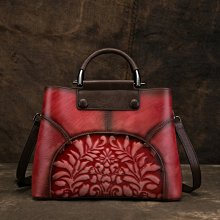 真皮女包時尚頭層牛皮真皮壓花手提單肩斜跨包 歷史價格詳細信息