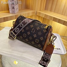 老花圓筒小包包女2023秋季新款休閒時尚百搭寬帶斜揹包軟皮小包 歷史價格詳細信息