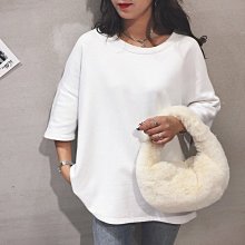 毛毛包包女新款毛絨絨手提包毛茸茸可愛兔毛水桶包-包沒煩惱 歷史價格詳細信息