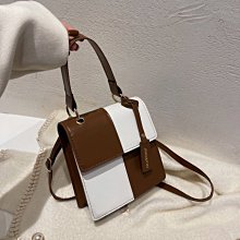小眾拼色包包水桶斜跨手提簡約百搭2023夏季新品原創個性森系女包 歷史價格詳細信息
