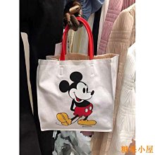 新款米奇帆布旅行包手提收納包韓版卡通短途旅行袋女大容量健身包 歷史價格詳細信息
