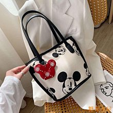 新款米奇帆布旅行包手提收納包韓版卡通短途旅行袋女大容量健身包 歷史價格詳細信息