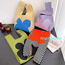 ROGI 撞色半拼菱格長方型針織手提包/手機包/萬用包-1214預購 歷史價格詳細信息