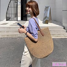 簡約 大容量 草編包 內裡壓花 磁釦開口 多功能 沙灘包 海灘包 海邊包 編織包 單肩包 渡假 旅行 禮物 歷史價格詳細信息