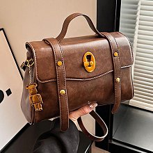 包包女斜背包 高級復古通勤百搭潮包2024新款韓版女斜跨休閑單肩包大容量簡約爆-李李 韓國女裝 歷史價格詳細信息