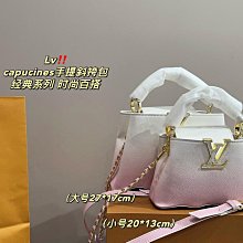 UU代購#Capucines 氣質優雅手提包黑色閃亮時尚單肩斜背包女包 27.18cm 歷史價格詳細信息