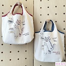 日本刺繡貓咪手拎包韓版文藝可愛便當包上班學生手提小布袋 歷史價格詳細信息