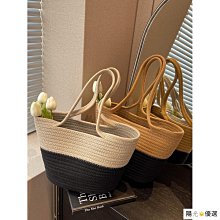 大容量草編包包 棉麻編織包 鏤空斜背包 新款時尚沙灘包 潮流大包包 編織水桶包 [8905] 流行 精品 歷史價格詳細信息