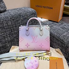 【歐歐代購】LV 路易威登 ONTHEGO  刺繡肩帶三合一 老花拼色 小號托特包 手提包 斜背包M46373 歷史價格詳細信息
