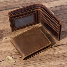 原創手工拉鏈錢包短款男士真皮頭層牛皮瘋馬皮簡約復古薄款錢夾,特價新店促銷 歷史價格詳細信息