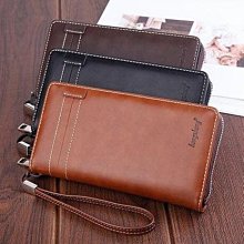 時尚男士錢包男長款拉鏈手拿包日韓版多卡位商務休閑青年手包男潮~特價 歷史價格詳細信息