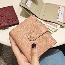 頭層牛皮錢包女短款ins小眾復古高級質感真皮時尚百搭折疊零錢夾~特價 歷史價格詳細信息