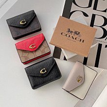【COACH】COACH Accordion黃銅C字LOGO牛皮12卡拉鍊長夾(深莓紅) 歷史價格詳細信息