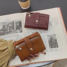 短夾 韓版 簡約 磨砂 短夾女 錢包 皮夾 零錢包 手拿包 皮包 女生長夾 女生 包包零錢包女士短版學生小清新摺疊-陽光優選 歷史價格詳細信息