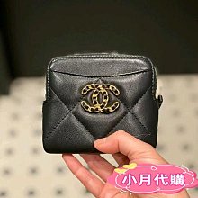 CHANEL 19系列菱格紋小羊皮卡夾/名片夾_展示品(黑色) 歷史價格詳細信息