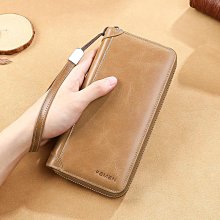 新款男士長款錢包真皮西裝錢夾韓版商務休閑頭層牛皮手拿手抓包,特價新店促銷 歷史價格詳細信息